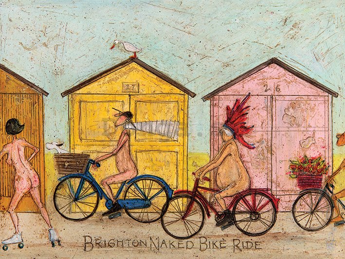 Obraz na plátne - Sam Toft, Brighton Naked Bike Ride