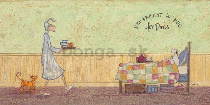 Obraz na plátne - Sam Toft, Breakfast in Bed For Doris