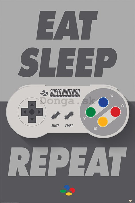 Plagát - Nintendo Eat Sleep Repeat