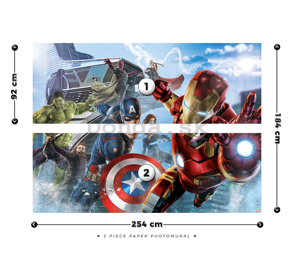 Fototapeta: Avengers (3) - 184x254 cm