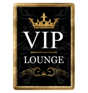 Plechová pohľadnice - VIP Lounge