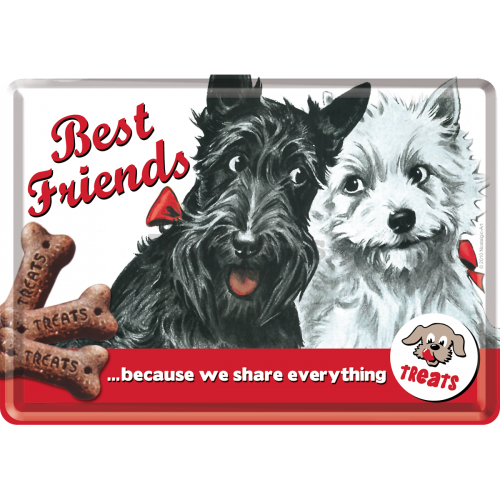 Plechová pohľadnice - Best Friends