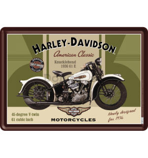Plechová pohľadnice - Harley-Davidson Knucklehead