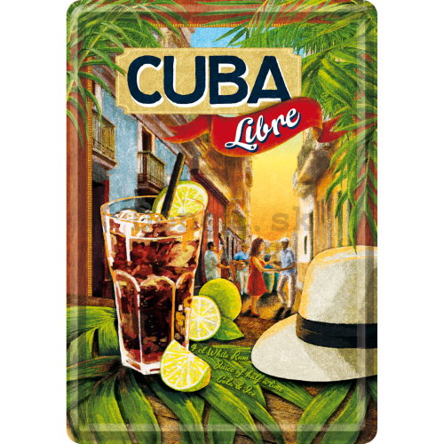 Plechová pohľadnice - Cuba Libre