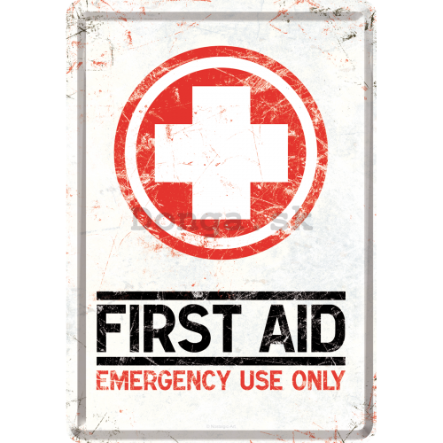 Plechová pohľadnice - First Aid