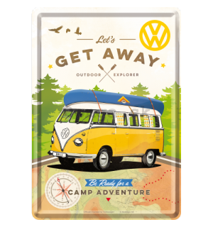 Plechová pohľadnice - VW Let's Get Away
