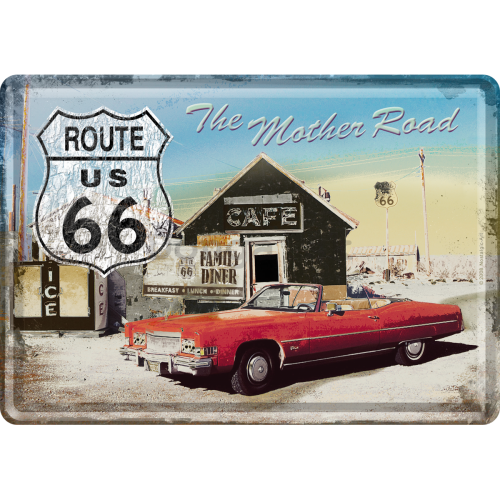 Plechová pohľadnice - The Mother Road Route 66