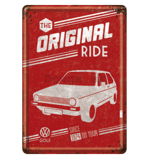 Plechová pohľadnice - VW Golf (The Original Ride)