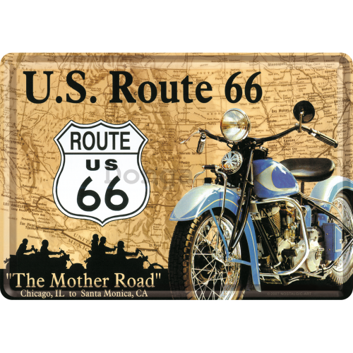 Plechová pohľadnice - U.S. Route 66