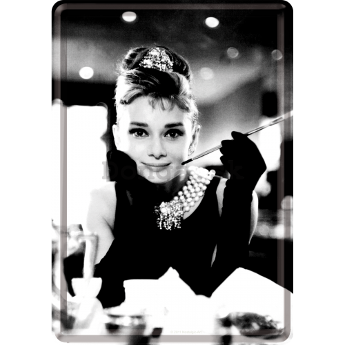 Plechová pohľadnice - Audrey Hepburn