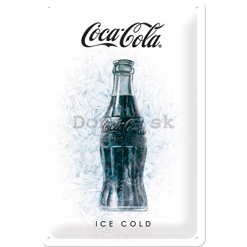 Plechová ceduľa: Coca-Cola Ice Cold - 30x20 cm