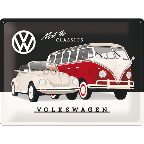 Plechová ceduľa: Volkswagen (Meet the Classic) - 30x40 cm