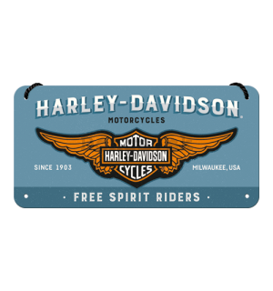 Závesná ceduľa: Harley-Davidson (Free Spirit Riders) - 10x20 cm