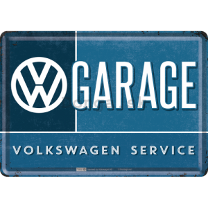 Plechová pohľadnice - VW Garage