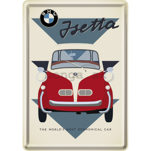 Plechová pohľadnice - BMW Jetta