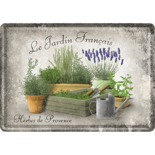 Plechová pohľadnice - Le Jardin Français