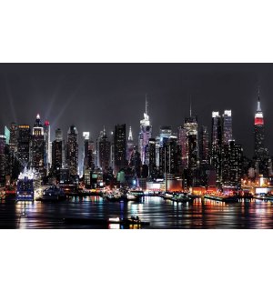 Fototapeta vliesová: New York v noci (2) - 254x368 cm