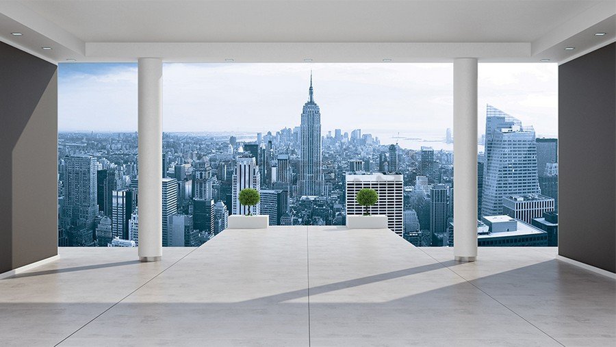 Fototapeta vliesová: Výhľad na Manhattan (Terasa) - 254x368 cm