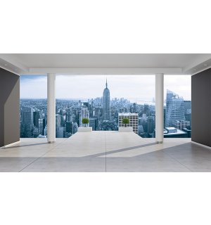 Fototapeta vliesová: Výhľad na Manhattan (Terasa) - 254x368 cm