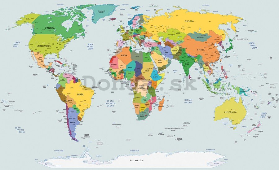 Fototapeta vliesová: Mapa sveta (2) - 254x368 cm