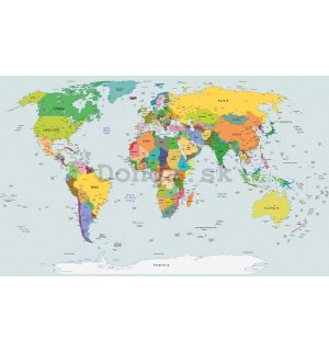 Fototapeta vliesová: Mapa sveta (2) - 254x368 cm