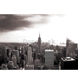 Fototapeta vliesová: Manhattan (Čiernobiela) - 254x368 cm