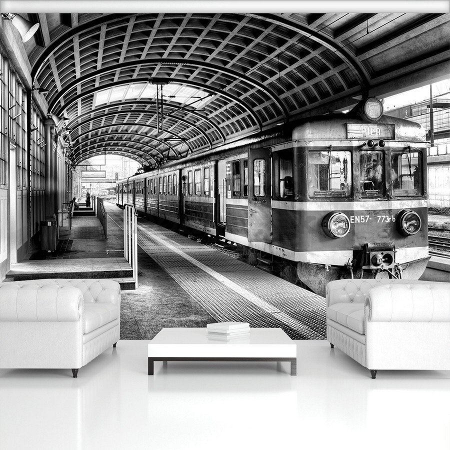 Fototapeta: Staré metro (čiernobiele) - 254x368 cm