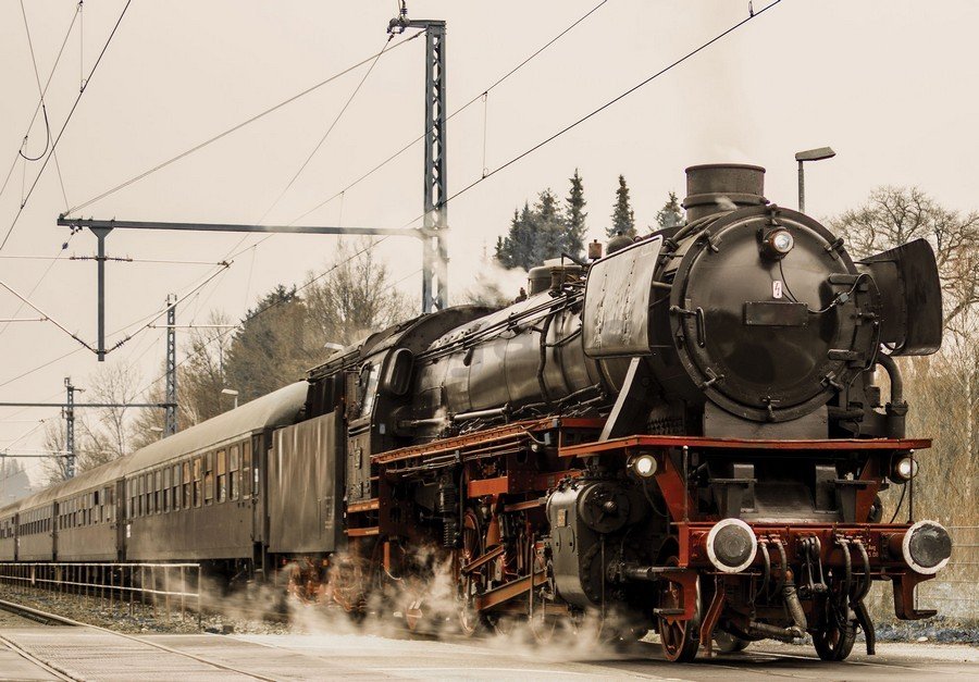 Fototapeta: Parná lokomotíva (1) - 184x254 cm