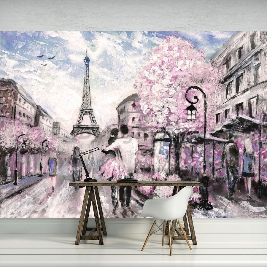 Fototapeta: Paríž (maľované) - 184x254 cm
