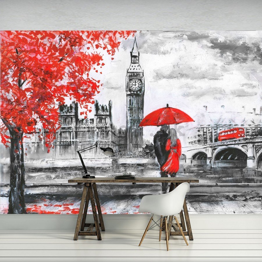 Fototapeta: Londýn (maľovaný) - 184x254 cm