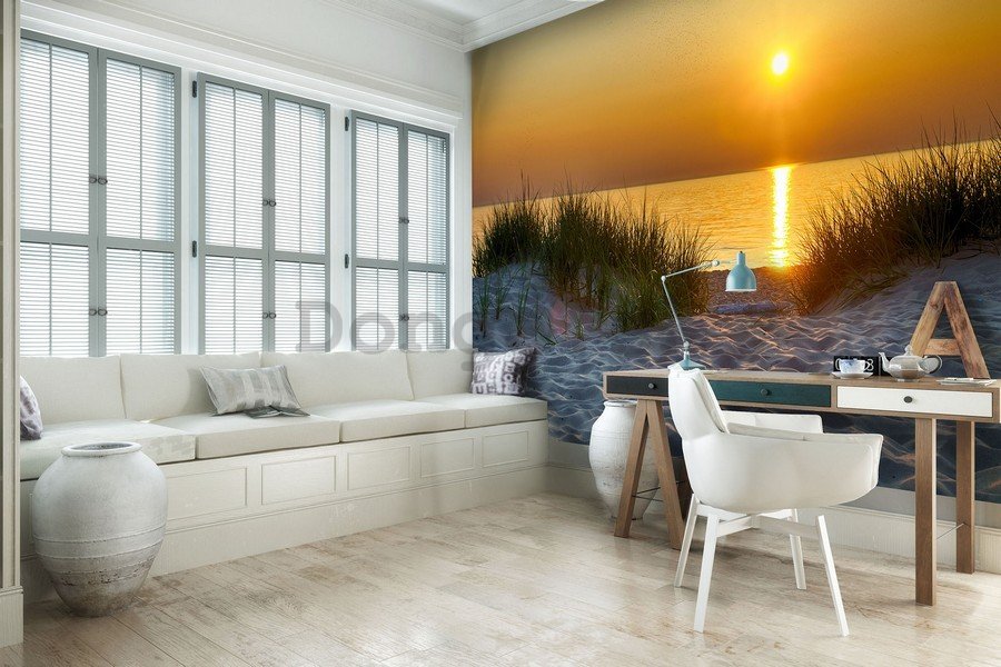 Fototapeta: Západ slnka na pláži (5) - 254x368 cm