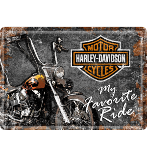 Plechová pohľadnice - Harley-Davidson My Favourite Ride