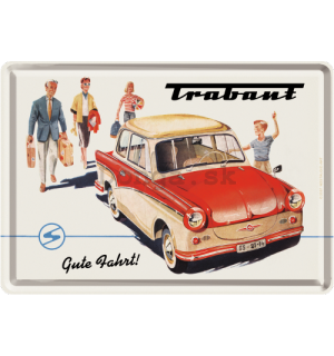 Plechová pohľadnice - Trabant (1)