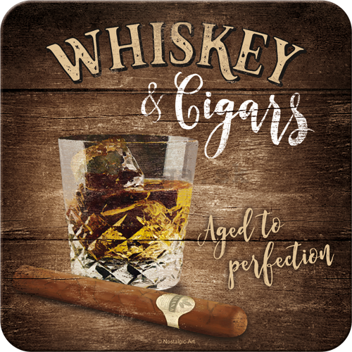 Sada podtáciek 2 - Whiskey & Cigars