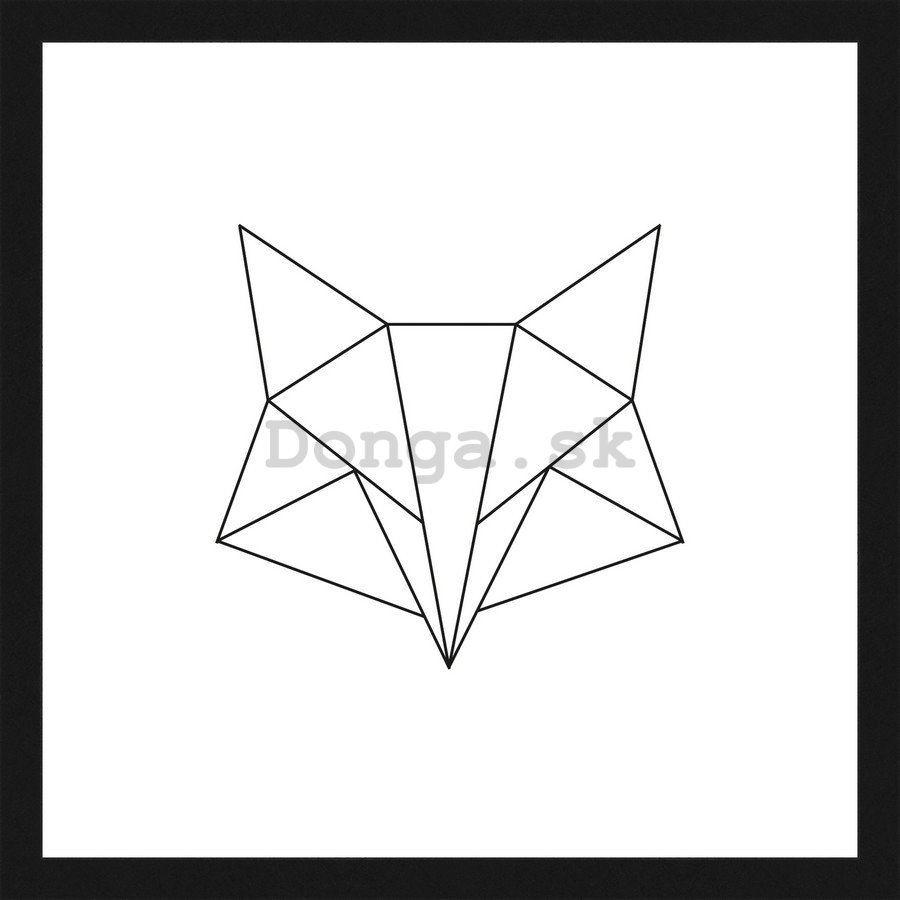 Rámovaný obraz - Geometria (líška)