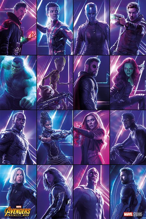 Plagát - Avengers Infinity War (Heroes)