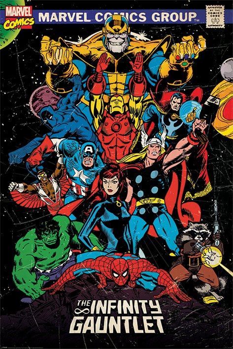 Plagát - Marvel Retro (Infinity Gauntlet)