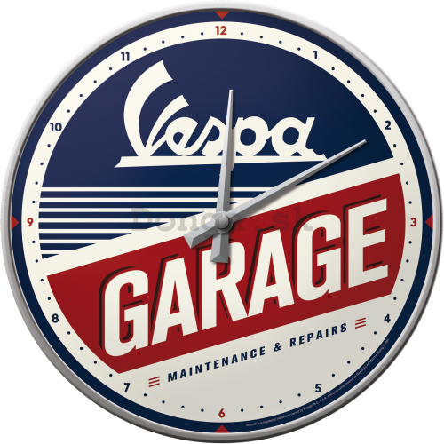 Nástenné hodiny - Vespa Garage