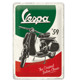 Plechová ceduľa: Vespa The Italian Classic - 30x20 cm