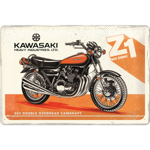 Plechová ceduľa: Kawasaki Z1 - 30x20 cm