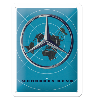 Plechová ceduľa: Mercedes-Benz (Map) - 15x20 cm