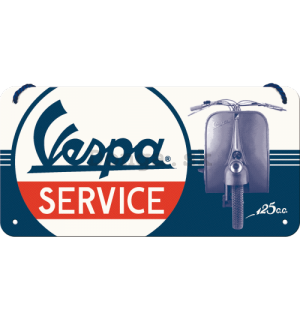 Závesná ceduľa: Vespa Service - 10x20 cm