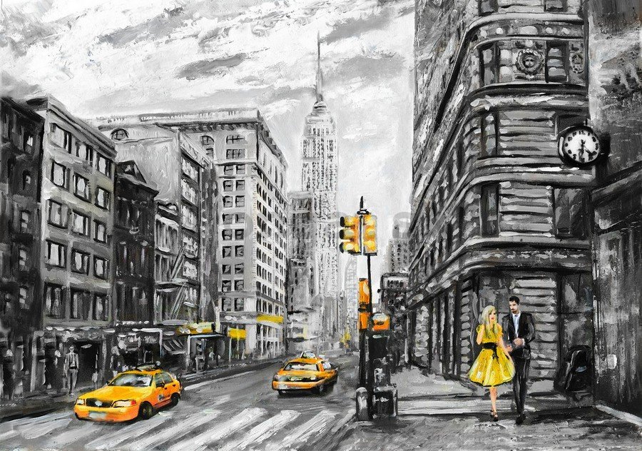 Fototapeta vliesová: New York (maľovaný) - 254x368 cm