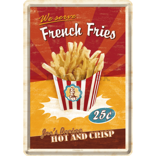 Plechová pohľadnice - French Fries