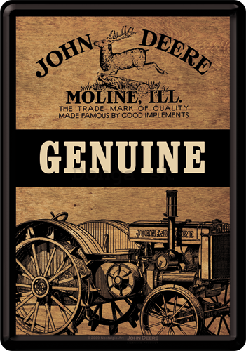 Plechová pohľadnice - John Deere Genuine