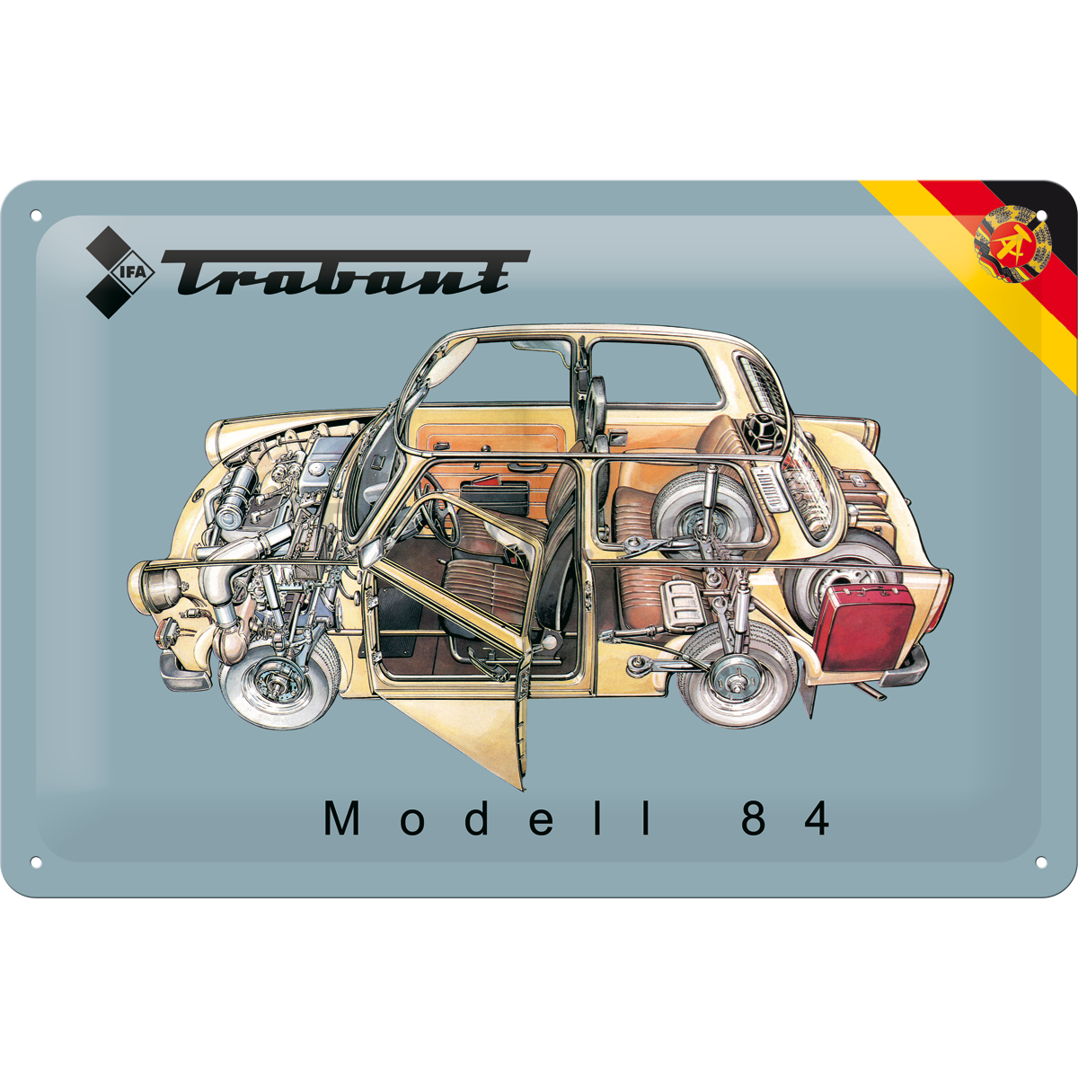 Plechová ceduľa – Trabant Modell 84