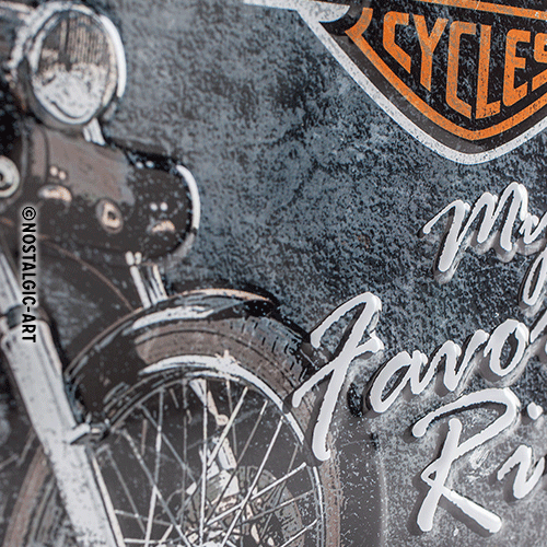 Plechová ceduľa - Harley-Davidson (My Favorite Ride)