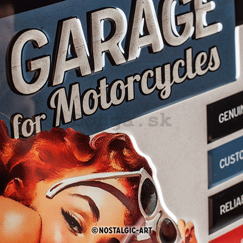 Plechová ceduľa - Best Garage (Red)