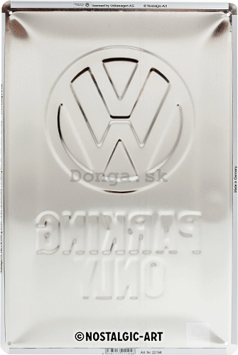 Plechová ceduľa – VW Parking Only - 30x20 cm