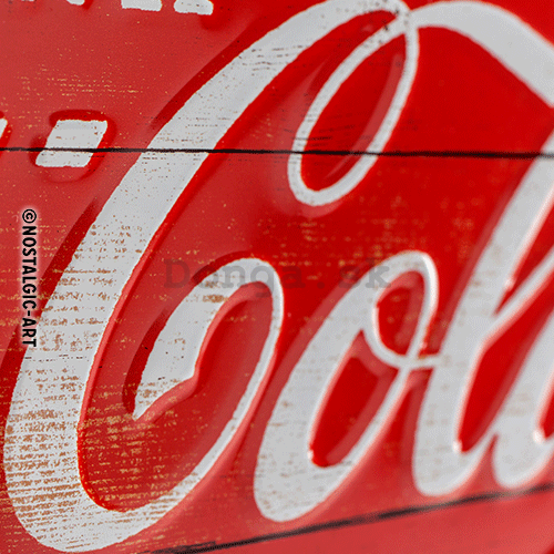 Plechová ceduľa – Coca-Cola (klasické logo) - 20x30 cm